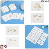 ราคา GSFMLO 50 ชิ้นการ์ดอวยพรสีขาว DIY การออกแบบที่เรียบง่ายงานแต่งงานปั๊มทอง (29045143617)