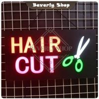 ราคา HAIR CUT ขนาด 44 * 24 * 3.5 cm ป้ายไฟอะคลีลิค ป้ายไฟตัวอักษร LED ตกแต่งหน้าร้าน สร้างความโดดเด่น (24215570519)