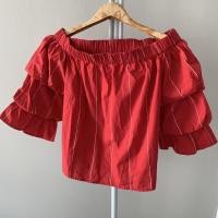 ราคา jaspal เสื้อเปิดไหล่แขนขนมชั้น size xs (17113918105)