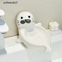 ราคา URBANCHIC Self Draining Soap Holder, กล่องสบู่น่ารัก Sea Lion จานสบู่,เดสก์ท็อปเครื่องประดับคอนเทนเนอร์สบู่เซรามิค Drainable Bathroom Decor Organizer ในครัวเรือน (51152441320)