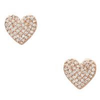 ราคา ต่างหู Kate Spade Yours Truly Pave Heart Studs Earrings in Clear/ Rose Gold O0R00154 (28856838202)