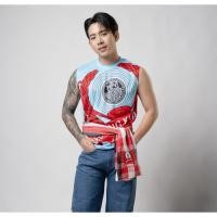 ราคา ผ้าพันคอลายผ้าขาวม้า รวงข้าว #สุขได้ให้ใจนำ (15098450483)