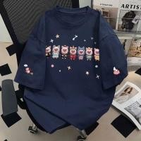 ราคา 【My-T】เสื้อน่ารักoversizeงานสกรีนเลียนแบบงานปักผ้าCOTTON ไม่หดตัวลาย เสื้อไม่ยับ ลาย "Pig"เสื้อยืดผู้หญิง (52156848936)