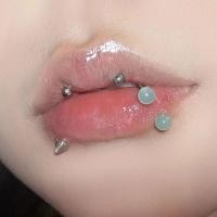 ราคา Allergy Hot Girl Niche โอปอลลิ้นเล็บ Mint ลิ้นเครื่องประดับอะคริลิคเจาะภูมิแพ้ Spice Girl Niche Cats Eye Stud Mint Tonguedisou86dv1my20251026 (25547728479)