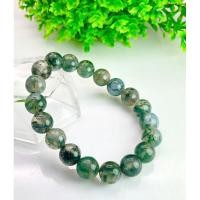 ราคา HIGH QUALITY Moss Agate Bracelet 8mm Moss Agate Beaded Bracelet for Her Green Gift for Him Holiday Gift Green Bracele (24069431550)