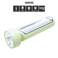 ราคา AIKO KN-5343 สีเขียว ไฟฉาย LED เสียบไฟบ้าน ไฟฉายแค้มปิ้ง โคมไฟในตัว (24663485587)