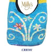 ราคา กระเป๋าย่าม ผ้าฝ้ายเพ้นท์ลายดอก สไตล์โบฮีเมียน (57460489087)