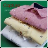 ราคา เสื้อเชิ้ตแขนสั้น คอปก ผ้า Oxford ลายเหมียว มีไซส์ S-4XL (6760821821)
