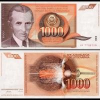 ราคา Teslaw South Slav 1990 1,000 Dinar ธนบัตรเก่าเก้ารายการจัดส่งภายใน 15 วัน njhmu6025 (56512791102)