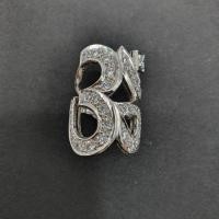 ราคา แหวนโอม เพชรcz ตัวเรือนเงินแท้ชุบทองคำขาว18k (24258922089)