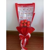 ราคา ช่อดอกไม้ธนบัตรกุหลาบทำจากริบบิ้นพลาสติก ใส่ธนบัตรแบงก์500และ1000บาทจำนวน10ใบลูกค้าใสธนบัตรเอง (22118776292)