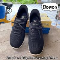 ราคา Skechers รองเท้า สเก็ตเชอร์ส รองเท้าผู้หญิง Slip-Ins รุ่น Divinity สี Black/White พื้น Memory Foam sz 8 US มือสอง (29212368576)