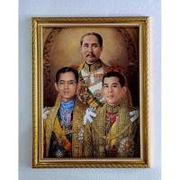 ราคา กรอบทองภาพร.5,ร.9,ร10 เคารพบูชาภาพเคลือบฟีล์มลามิเนตอย่างดีทนทานขนาดรวมกรอบ18x23 นิ้ว สามารถแขวนได้ (21373707600)