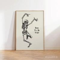 ราคา ฮาโลวีน Sketch Art โปสเตอร์ Vintage Spooky Ghost Skeleton พิมพ์ผ้าใบภาพวาด Wall Art ภาพ Home Room Hallows Eve Decor AA0Z (52911983999)