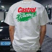ราคา Attitude Castrol Oil Lubricants Castrol Racing ดัดแปลงรถพิมพ์ 100% Premium Cotton เสื้อยืดแขนสั้น 0519 (47460791530)