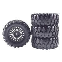 ราคา 4pcs MJX 10208 90 มม.ยางและไนลอนล้อขอบ 12 มม.Hex สําหรับ MN128 MN999 MN86 Universal (54562170511)