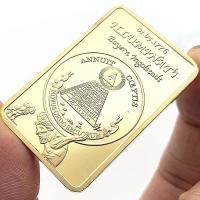 ราคา 1776 Egyptian Pyramid Cube Gold-Plated เหรียญที่ระลึกเหรียญสะสม Masquerade Sky Eye เหรียญทองเหรียญที่ระลึก 26/5/ (45711252165)