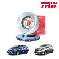 ราคา TRW จานดิสเบรกหน้า ดรัมเบรค Honda Brio Amaze ฮอนด้า บริโอ้ อเมซ จานเบรค ดิสเบรค ราคาต่อใบ (20703713304)