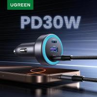 ราคา UGREEN Car Charger PD30W USB C Fast Charger สําหรับ 17 16 15 Fast Charging สําหรับโทรศัพท์มือถือ USB C Car Charger X (49609293571)