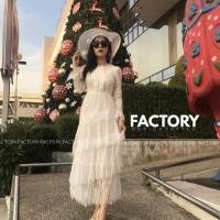 ราคา เดรสลูกไม้สีขาว ยาว งานป้าย (1025348458)