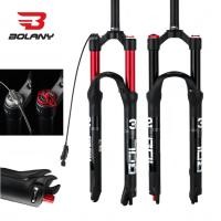 ราคา 【โช๊คอัดอากาศ 2 ชั้น】หน้าเสือภูเขา Bolany 100mm แกน32มม. | ทำจากแมกนีเซียมอัลลอยด์ น้ำหนักเบา | ปรับกลับคืนได้ | สำหรับล้อ 26/27.5/29 นิ้ว (28637014757)