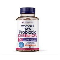 ราคา EXP 5/27 Raw Probiotics for Women 100 Billion CFUs Capsules with Prebiotics, Digestive Enzymes, (25491519666)