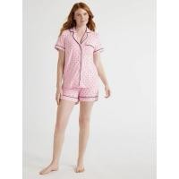 ราคา JOYSPUN Pajamas ชุดนอนลายชมพู ผ้ายืด ผ้า supper soft นุ่มมากก (40850309423)