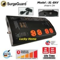 ราคา Surge Guard รุ่น SL-2AV SL-4AV SL-8AV เครื่องกรองกระแสไฟฟ้าและลดทอนสัญญาณรบกวน สาย 2m รองรับไฟ 4500w (21191329428)