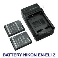 ราคา ENEL12 \ EN-EL12 Battery and Charger for Nikon COOLPIX A900,W300,S1200pj,AW120,AW130,P340,S9700,S9900,KeyMission 170,360 (3163052018)