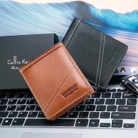 ราคา CollinKacey A46~56 กระเป๋าสตางค์แฟชั่นใหม่ กระเป๋าสตางค์ผู้ชายหนังแท้ใบสั้น Genuine leather wallet (25402772804)