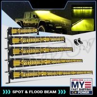 ราคา 12D Super Slim LED Light Bar สีขาว/สีเหลือง 12 "22" 32 "12V 24V 180W 240W Combo beam สําหรับ 4X4 ATV Off Road LED ทํางาน (45504513418)