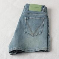 ราคา Petite Pear Shaped Four-Way กางเกงขาสั้นผ้ายีนส์ยืดผู้หญิงฤดูร้อน Plus ขนาดเอวสูงสะโพกครอบคลุม A-Line ขากว้างกางเกงร้อน (57860346979)