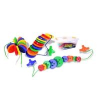ราคา Button Stringing Set ชุด ร้อยเชือก กระดุม เรียนรู้ขนาด ฝึกทักษะ (24032754818)