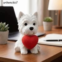 ราคา URBANCHIC เครื่องประดับสุนัข, รูปปั้นลูกสุนัขหัวใจขนาดเล็กน่ารัก, รูปปั้นหัตถกรรมพลาสติก 3D พิมพ์ตุ๊กตาสัตว์เหมือนจริงตกแต่งบ้าน (52562395041)