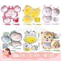 ราคา ชุดจานชามเด็กจากใยไม้ไผ่ ลายการ์ตูน ชามอาหารเด็ก จานแบ่ง (28927576369)