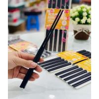 ราคา พุพอง 10 AIRS OF HIGH QUALITY JAPANESE CHOPS, 24CM BLACK CHOPS, 10 PAIRS ANTI-SLIP, ANTIBACTERIAL CHOPS (40778733194)