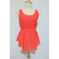 ราคา เสื้อกล้ามผ้าชีฟองสีส้มมือสองสภาพดีs,m (23366611548)