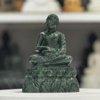 ราคา พระอุปคุต พระบัวเข็ม ปางจกบาตร ขนาดหน้าตัก 5 นิ้ว พร้อม ฐานสัตว์ใต้น้ำ หรือ ฐานทะเล งานแกะสลัก หินเขียวอินเดีย (55561445278)