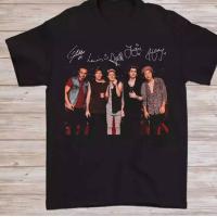 ราคา เสื้อยืด VTG One Direction Band Signature สีดำคุณภาพสูงสำหรับทั้งชายและหญิงในสไตล์ Y2K (57755154329)