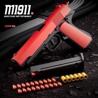 ราคา M1911 Toy Guns Colt Pistol Soft Bullet Shell Ejected Blaster Manual Airsoft For Children Adults Shooting Games Movie Pro (15196799366)
