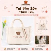 ราคา (ปักชื่อ) ถุงผ้าอ้อมคุณภาพสูงพร้อมชื่อขออัพออนปักกระเป๋าสไตล์เกาหลีกระเป๋าแม่ถุงผ้าอ้อมผ้านวมคุณภาพสูง (47855790136)