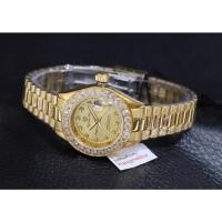 ราคา นาฬิกาผู้หญิง OP Olympia star sapphire Quartz รุ่น 683271 DK (สีทอง) (27862128328)