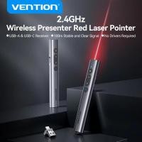 ราคา Vention Wireless Laser Pointer Presenter 100m 2.4Ghz USB Type C Presentation Pen Android Projector PPT Pen (53405855147)