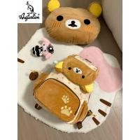 ราคา สุดน่ารัก Rilakkuma Plush Doll Flip Backpack jk Lolita กระเป๋านักเรียนน่ารัก (49700815170)