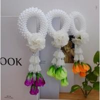 ราคา พร้อมส่ง [พุดวงเล็ก] พวงมาลัยไหว้พระ พวงมาลัยดอกพุด พวงมาลัยวันแม่ (19291262776)