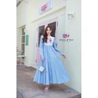 ราคา เดรสยาวเจ้าหญิงงานป้ายwidelia@real (21943911307)