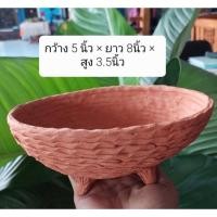 ราคา กระถางดินเผา ทรงวงรี มีขา ขนาด 8 นิ้ว (18655970614)