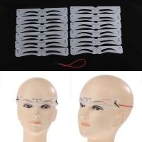 ราคา Berrybury 12 ชิ้นซิลิโคน Eyebrow Stencils แต่งหน้า Eyebrow Drawing Guide การ์ดแม่แบบ DIY อุปกรณ์แต่งหน้าใหม่ (55713153736)