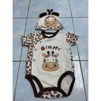 ราคา บอดี้สูทเด็กเล็ก มือสอง ลายยีราฟ+หมวก Size 0-3 M (22478090469)