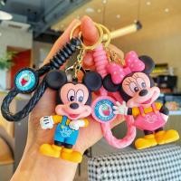 ราคา Creative Mickey Minnie พวงกุญแจการ์ตูน Donald Duck รถกระเป๋านักเรียนพวงกุญแจจี้คู่ของขวัญเล็กๆขายส่ง (40381440489)